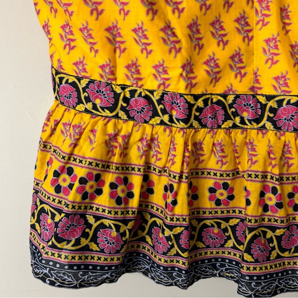 J. Crew Halter Peplum Top in Yellow Sunny Block Print - Picture 5 of 7
